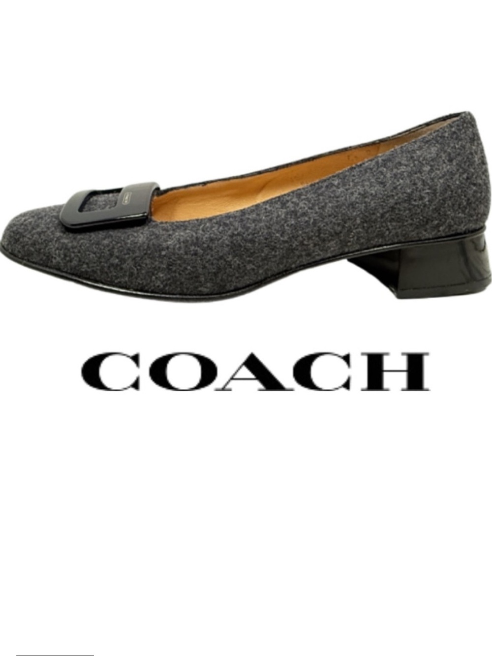 COACH | New Darby Wool Flats 7B Preppy Classic Formal Office Italian Shoes Mules